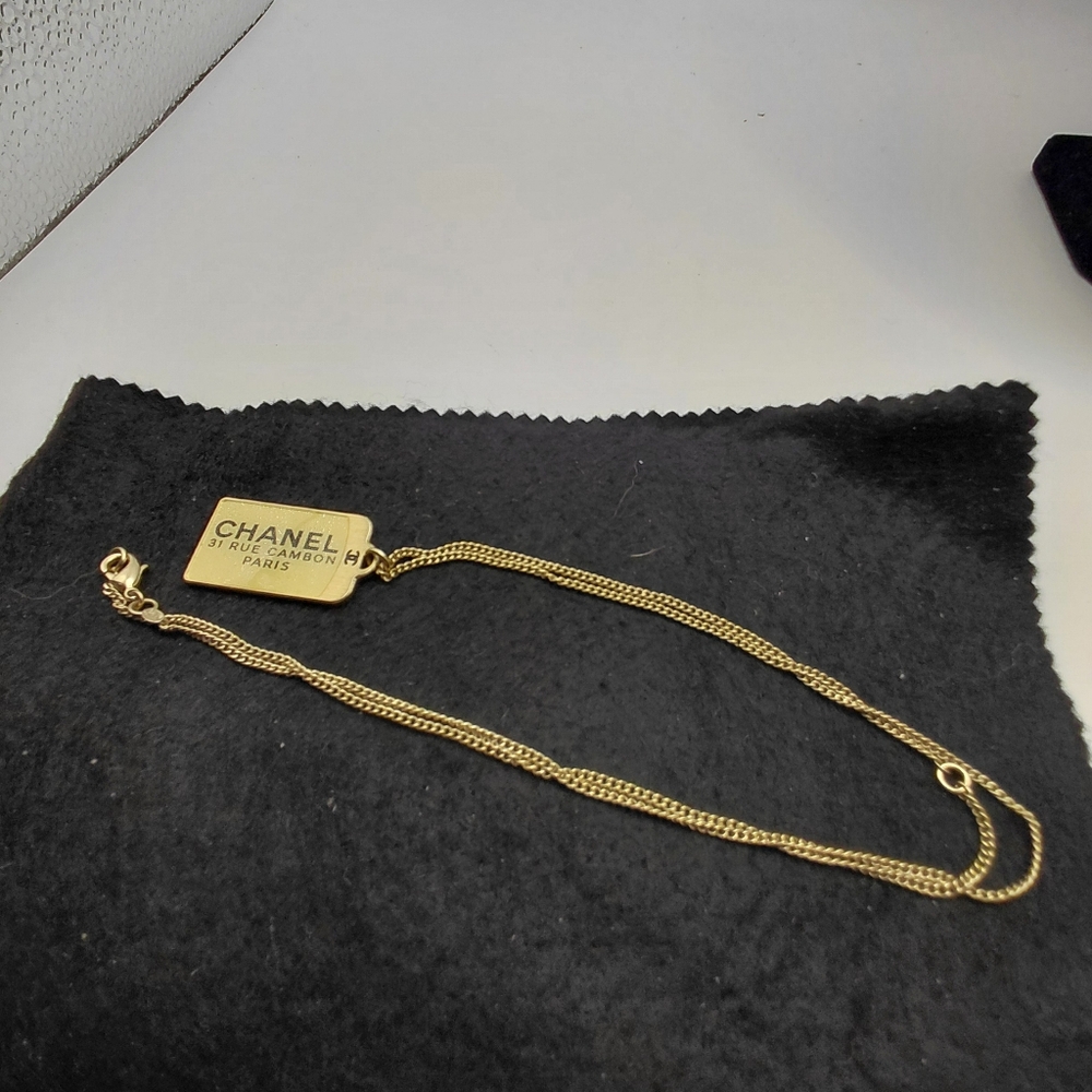 Chanel ID Dog Tag Charm Long Necklace. 31 RUE CAMBON PARIS - Picture 7 of 11